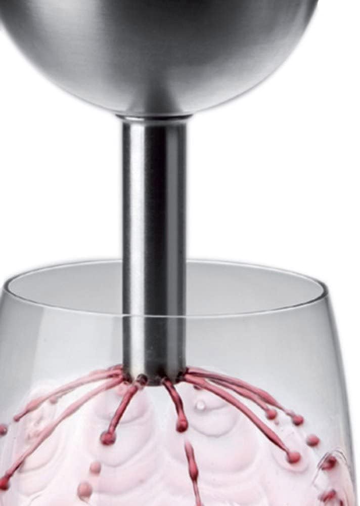 Ibili 784900 Weinbelüfter, Dekantierer für Wein, aus Edelstahl, mit Gestell aus Edelstahl