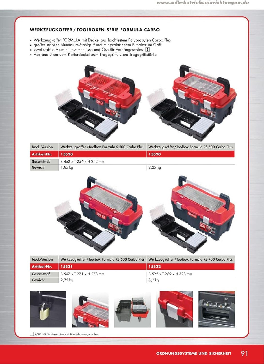 Werkzeugkoffer/Werkzeugkiste/Werkzeugbox/Koffer/Toolbox/Werkzeugkasten/Werkzeug-Box/Transportkoffer