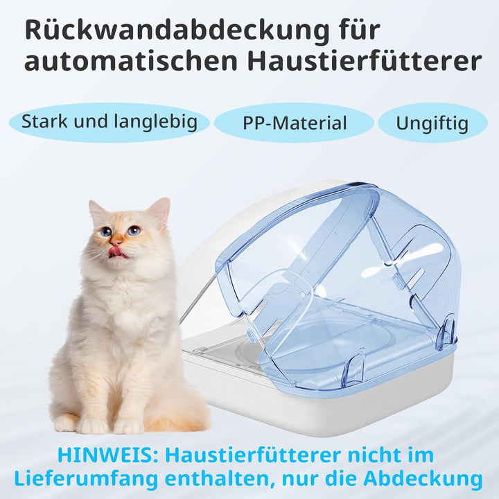 Aufsteckbare Haube, Hintere Abdeckung für Mikrochip-Futterautomat für Haustiere, Hartnäckige Haustie