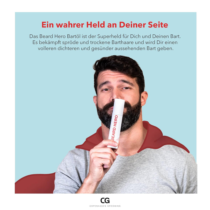 Copenhagen Grooming Beard Hero Bartöl Herren - Beard Oil Serum - Bart Öl für Bartpflege und Bart Wac
