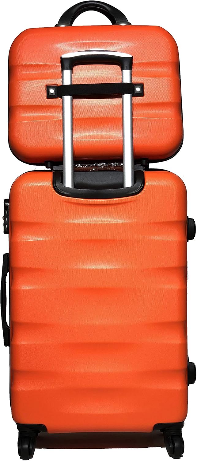 Kabine/Mittelgrosser Koffer mit oder ohne Vanity, französische Marke, Orange (5806), Moyen & Vanity