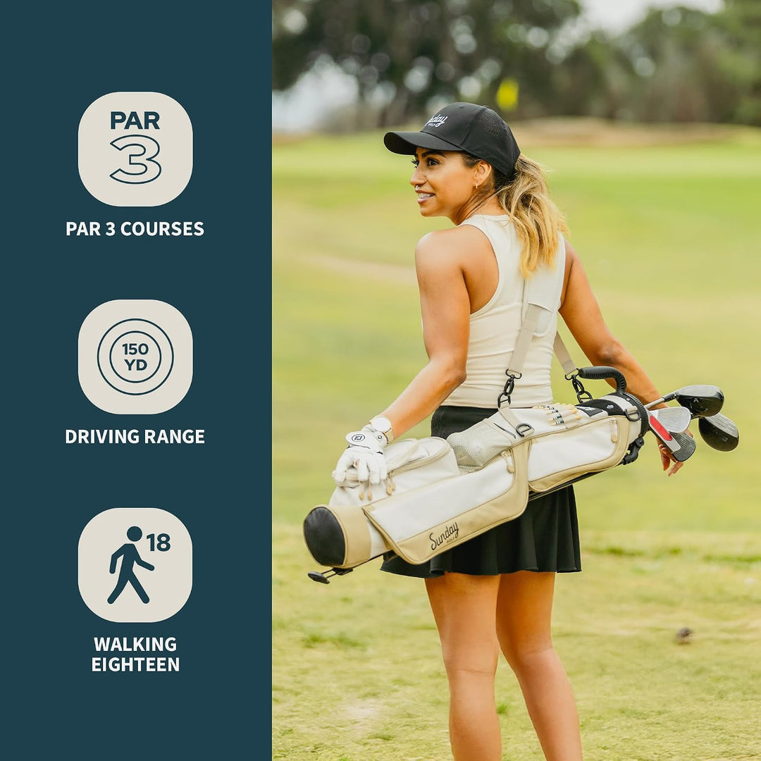 Sunday Golf Loma XL Tasche – Leichte Tasche mit Gurt und Ständer – Einfach zu tragende Pitch n Putt