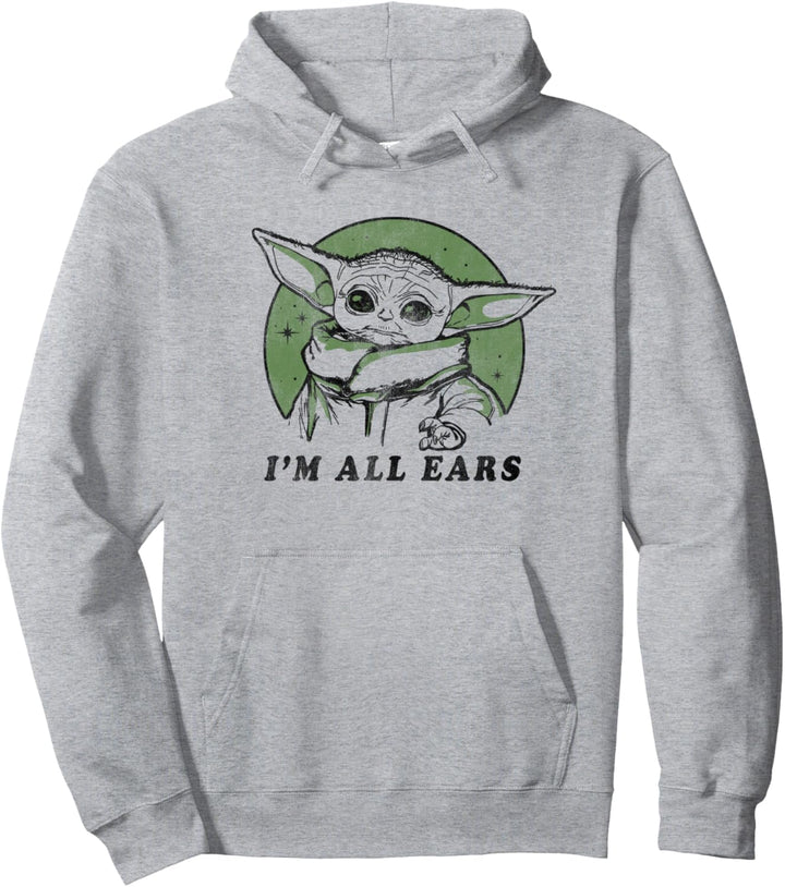 Star Wars Mandalorian The Child I'm All Ears Circle Pullover Hoodie