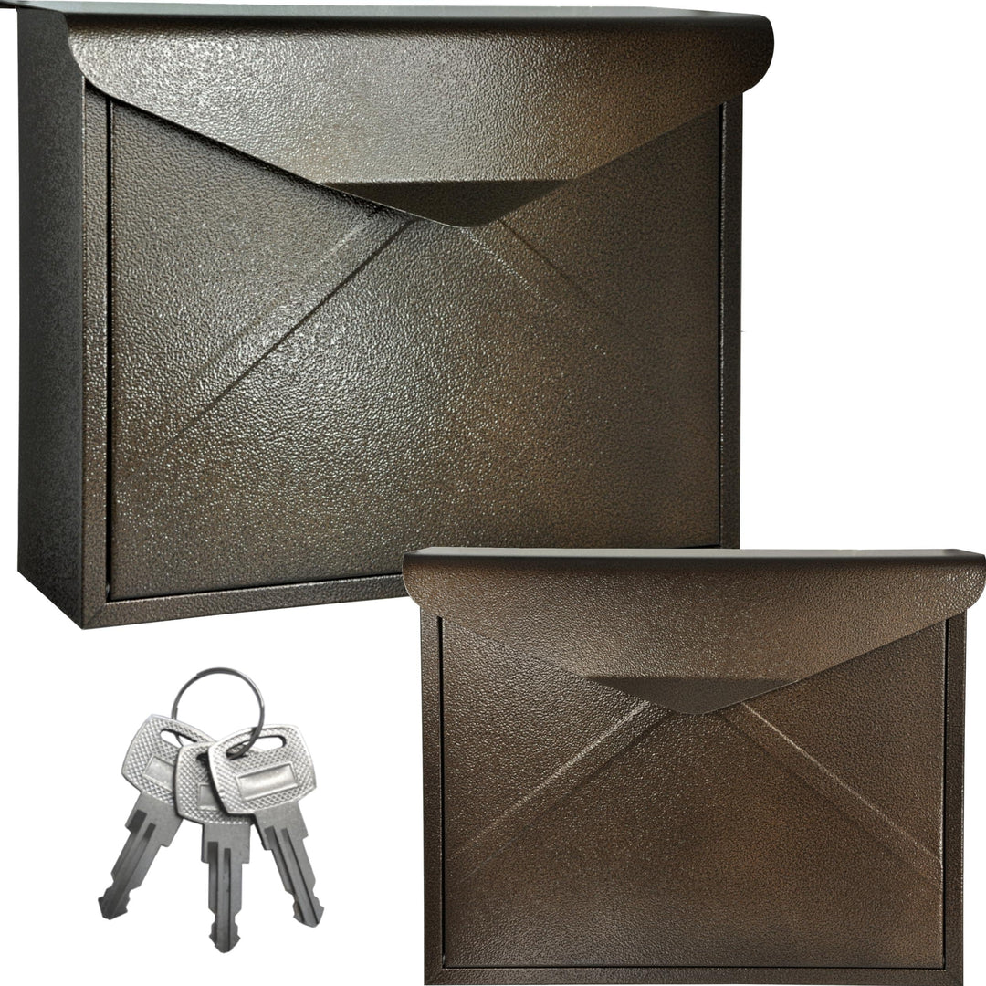 Designer Briefkasten Wandbriefkasten Postkasten ohne Zeitungsrolle Zeitungsfach Braun Antik A4/C4 ge