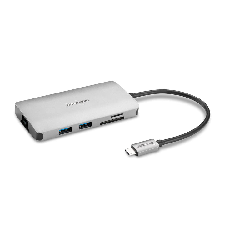 Kensington UH1400P USB-C 8-in-1 treiberloser Hub, mobiler Universal-Adapter, 8 Ports, bis zu 85W Lad