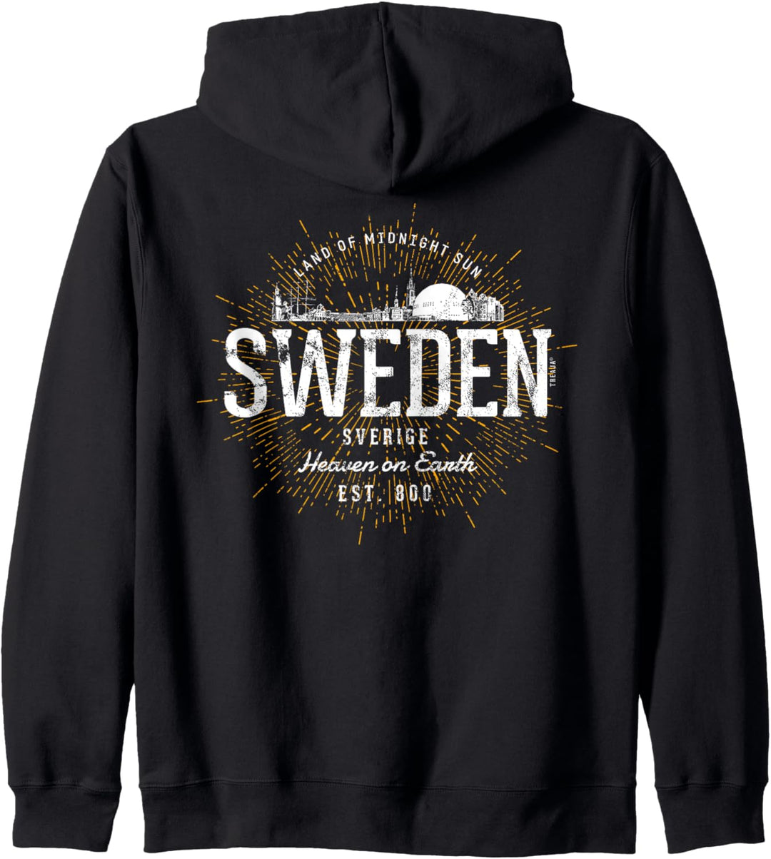 Retro Schweden im Vintage-Stil Kapuzenjacke