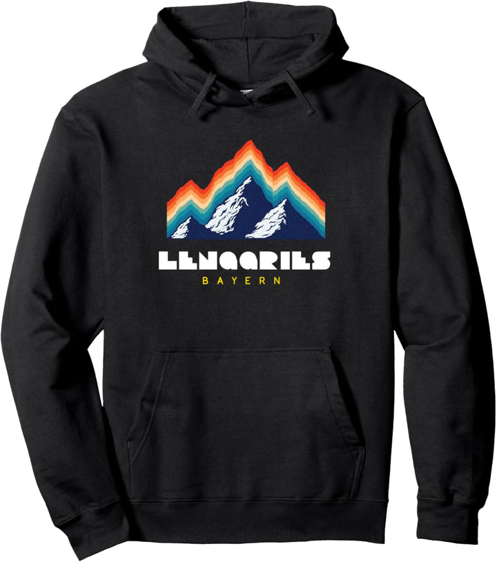 Lenggries Bayern - Deutschland Retro 80s Skiferien Geschenk Pullover Hoodie