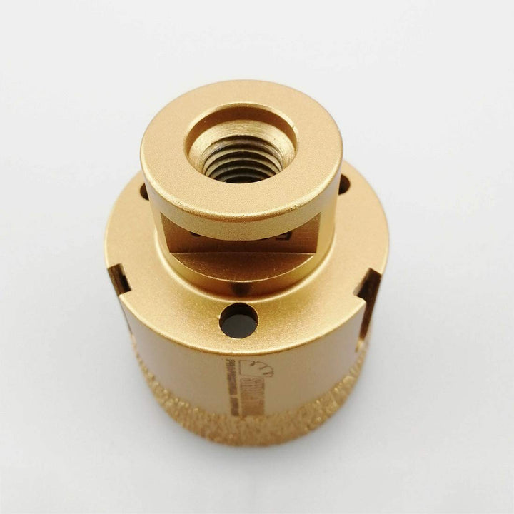 SHDIATOOL 1PK Golden Dry Diamond Drill Core Bit Vacuum Brazed Drilling Porcelain Tile Granite Marble