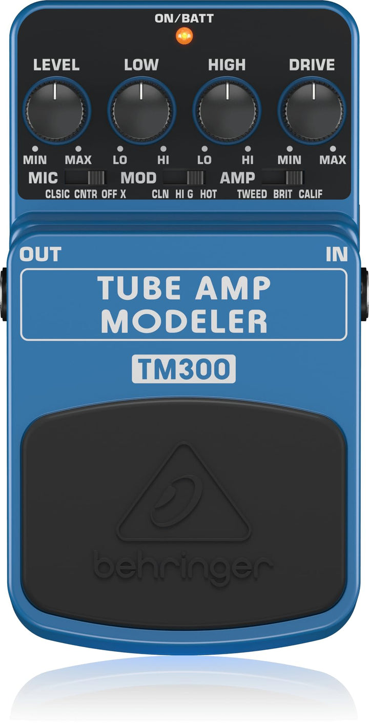 Behringer TUBE AMP MODELER TM300 Ultimatives Modellierungs-Effektpedal für Röhrenverstärker TUBE AMP