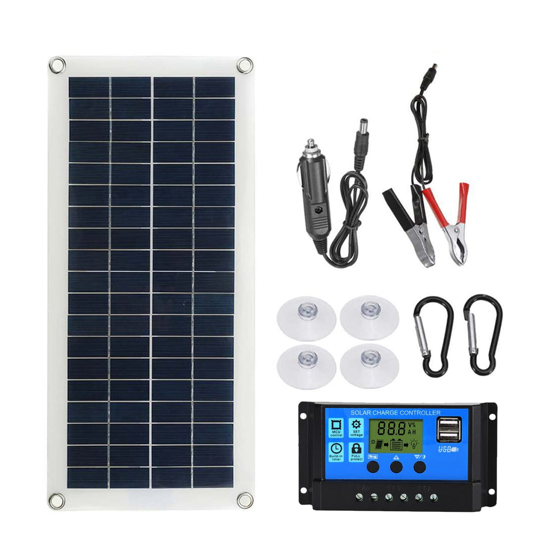 Tragbares 300W Solar Flexible Panel Kit 12/24V Schalter USB Ladeschnittstelle Solarplatine mit Contr