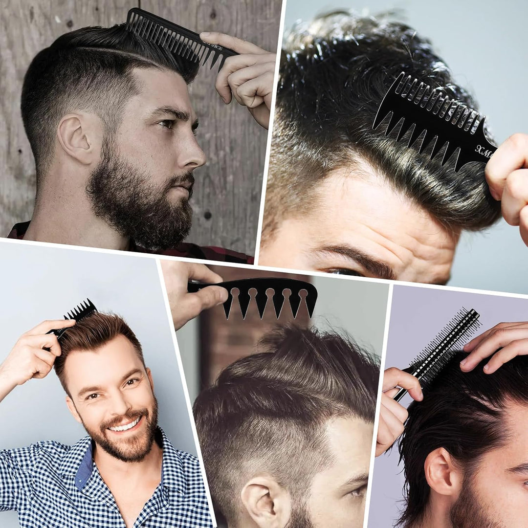 8 Stück Kamm Männer Lockenbürste, Quiff Roller Brush Für Das Hinzufügen Von Volumen, Haarbürste Herr