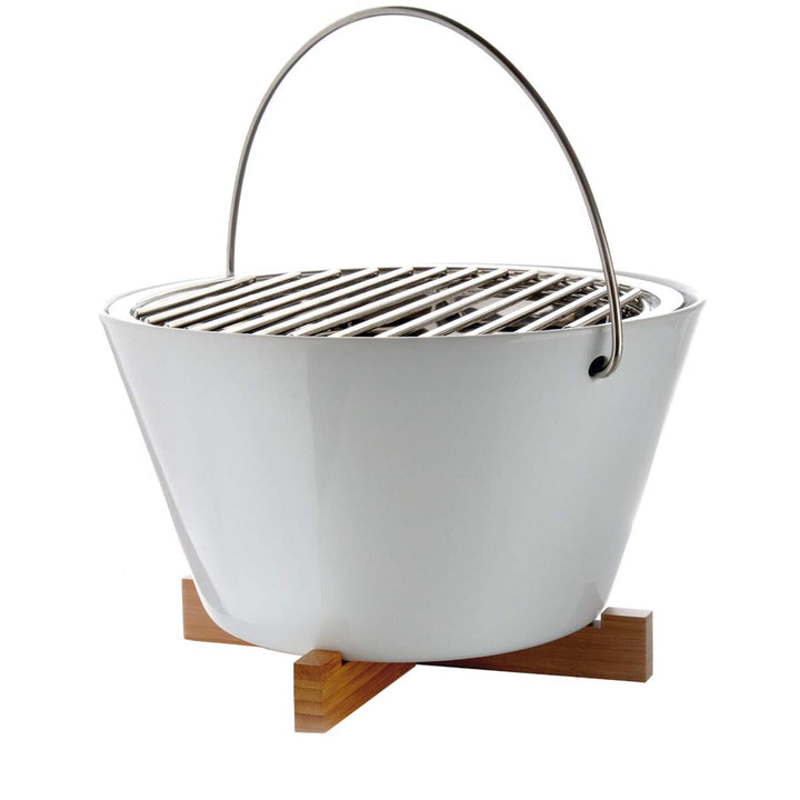 EVA SOLO | Tischgrill Porzellan White | Praktischer Griff | White Weiss, Weiss