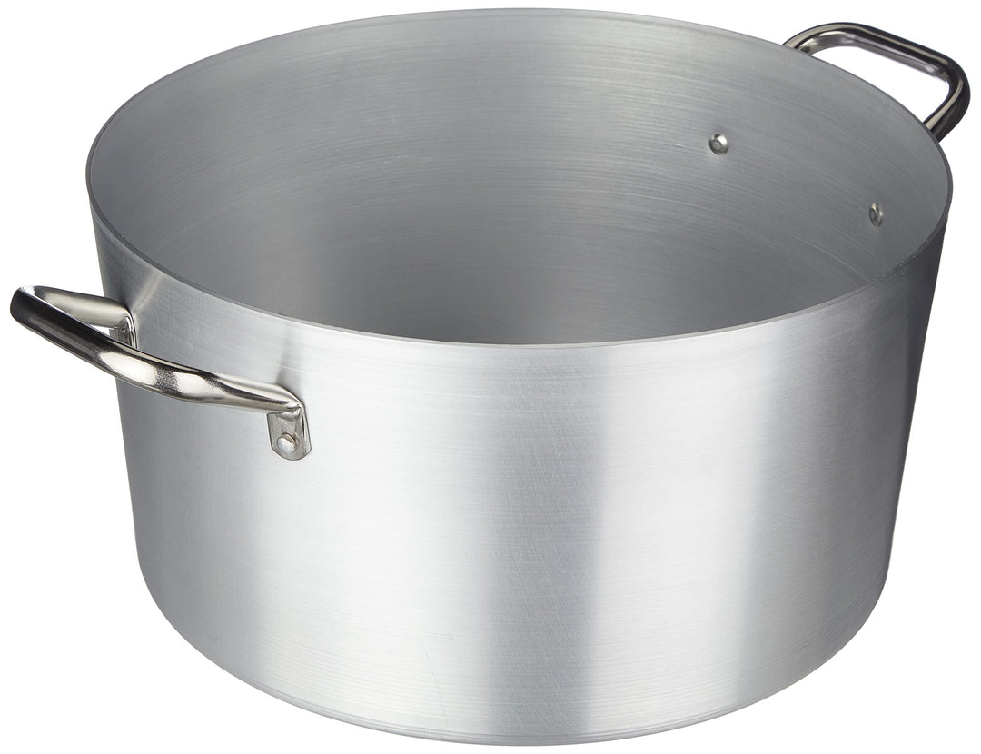 Pentole Agnelli Hoher Schmortopf, Metall, Silber/schwarz, 40 cm 25 Litri, 25 Litri