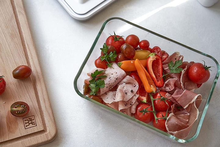Zwilling Fresh & Save Vakuum Kühlschrankboxenset (+Auflaufform), 2tlg, Glas, La Mer Kühlschrankboxse