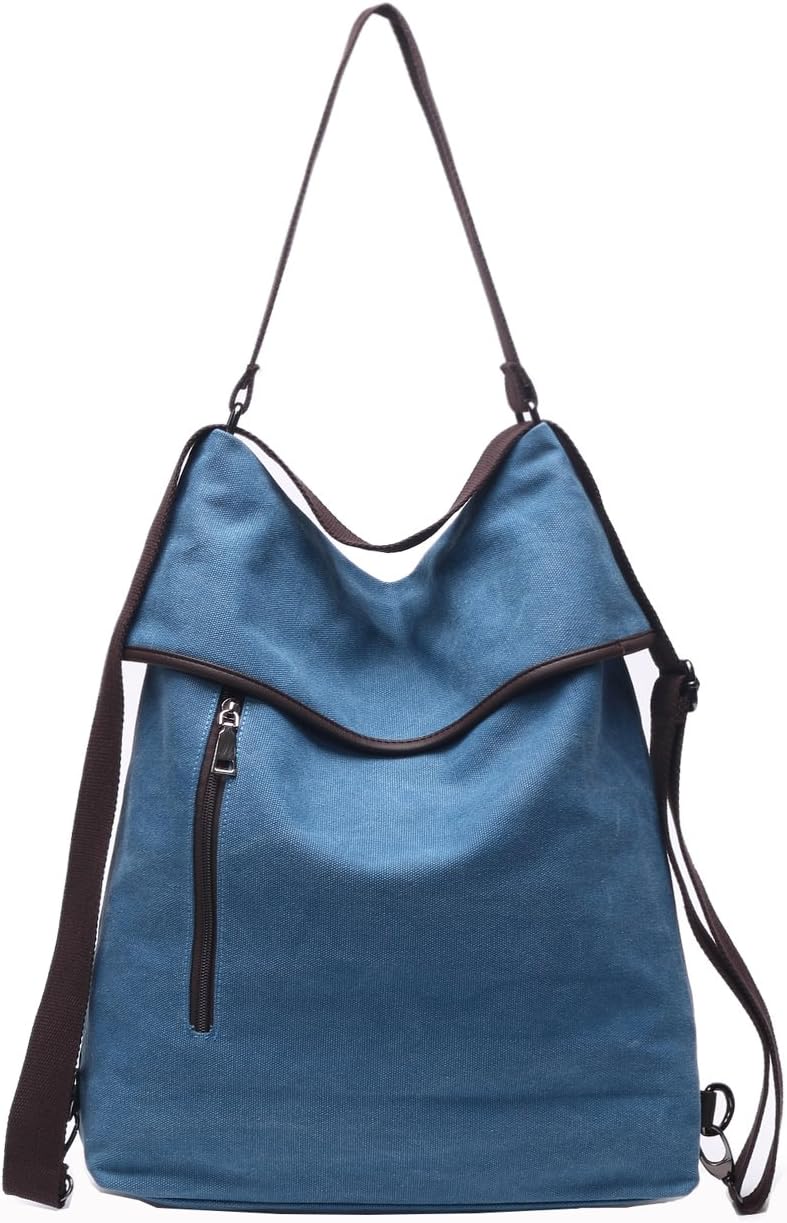 Travistar Damen Canvas Schultertasche Rucksack Gross Handtasche Vintage Damen umhängetasche Anti Die