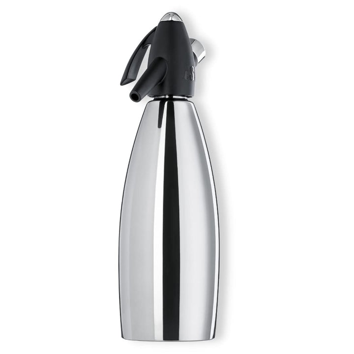 iSi Siphon, Wassersprudler für Sprudelwasser, Schwarz, 8.5 x 8.5 x 31.5 cm & 2714 Sieb & Trichter, A