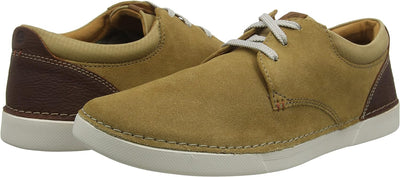 Clarks Herren Gereld Lace Sneaker 39.5 EU Dunkler Sand Wildleder, 39.5 EU Dunkler Sand Wildleder