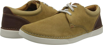 Clarks Herren Gereld Lace Sneaker 41.5 EU Dunkler Sand Wildleder, 41.5 EU Dunkler Sand Wildleder