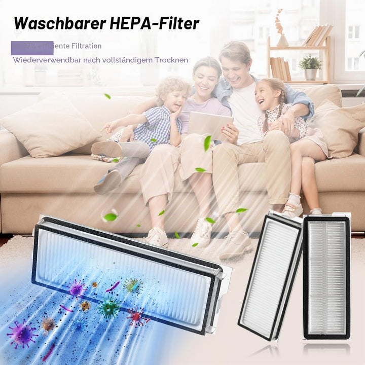 Zubehör für Roborock Qrevo S/Qrevo Pro/Qrevo MaxV/Qrevo Plus Saugroboter, Ersatzteile mit 1 Hauptbür