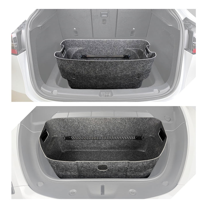 VLOX Tesla Model Y Organizer Aufbewahrungsbox Zubehör Kofferraum Trunk und Frunk Set Frunk + Trunk S