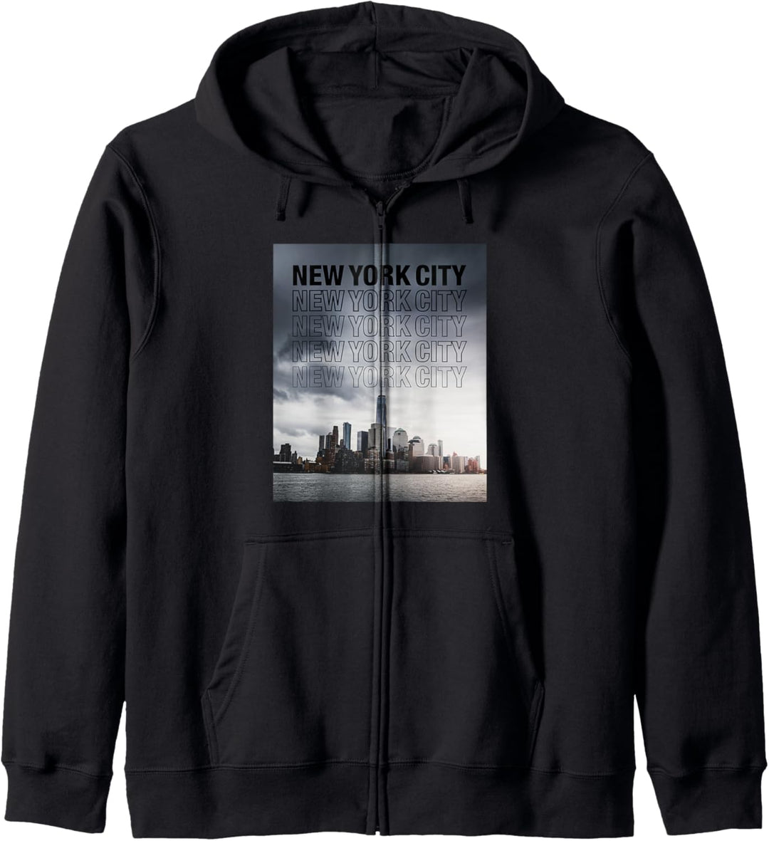 Coole Urban New York City Tee Shirts, New York City Skyline Kapuzenjacke