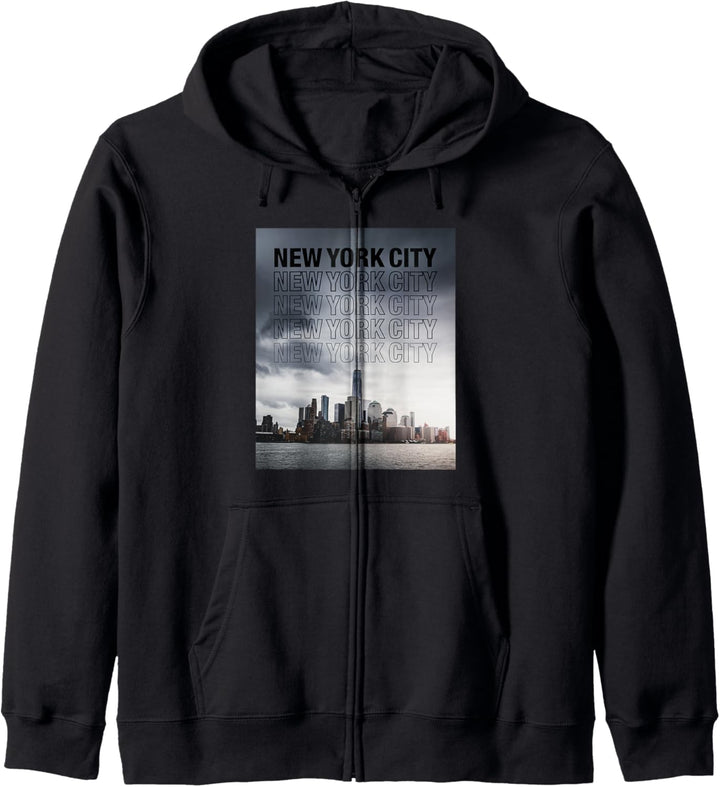 Coole Urban New York City Tee Shirts, New York City Skyline Kapuzenjacke