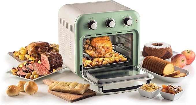 Ariete 4632 Vintage Heissluftfritteuse und Backofen, 1400 W, 2in1, 16 l Fassungsvermögen, inklusive