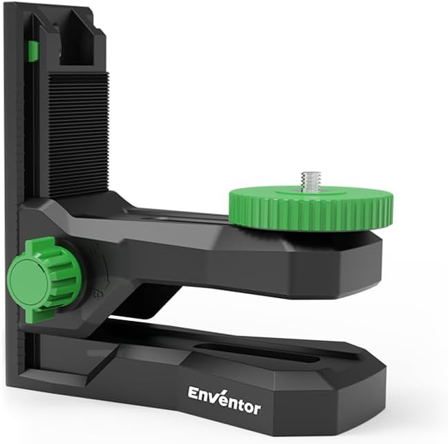 Enventor L-Halterung PV2 Magnetische Laserhalterung, 50mm Höhenverstellung mit Skala, 360° Drehbar,