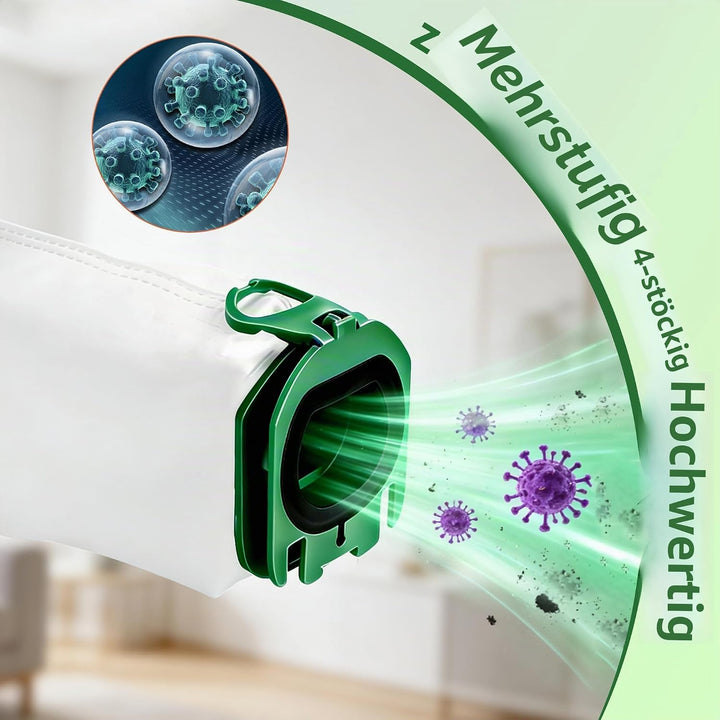 14 Stück Staubsaugerbeutel,Staubbeutel für Vorwerk Kobold VB100 FP 100 Premium Filtertüten mit 2 Mot