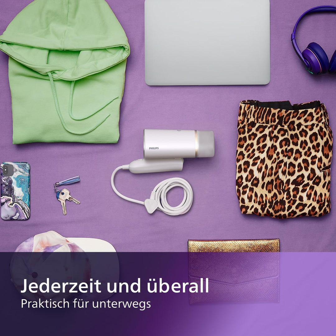 Philips Tragbarer Dampfglätter 3000 Series - 1000 W, Kompakt und Faltbar, konstante Dampfleistung 20