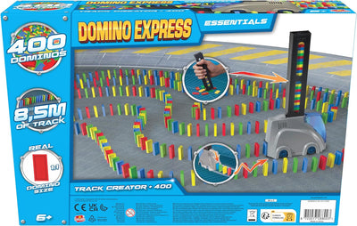 Domino Express Track Creator + 400 Pack, Dominospiel ab 6 Jahren, Kinderspiel mit Dominosteine, Trac