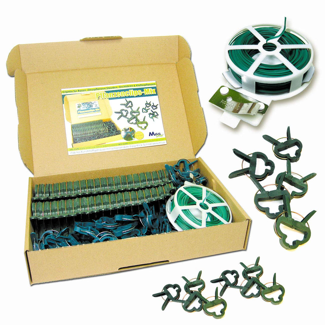 MGS SHOP Pflanzen Clips &amp; - Binder stabile Pflanzenclips Pflanzenklammern für kleine &amp; grosse Triebe
