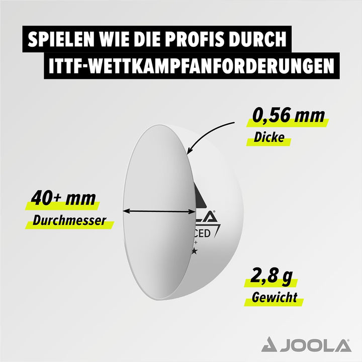 JOOLA Tischtennis Set Classic 2 Tischtennisschläger + 3 Tischtennisbälle + Tischtennishülle, schwarz