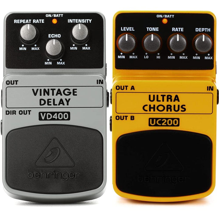 Best Price Square Guitar Pedal, Vintage DELAY VD400 by BEHRINGER & Behringer UC200 Ultimatives Stere