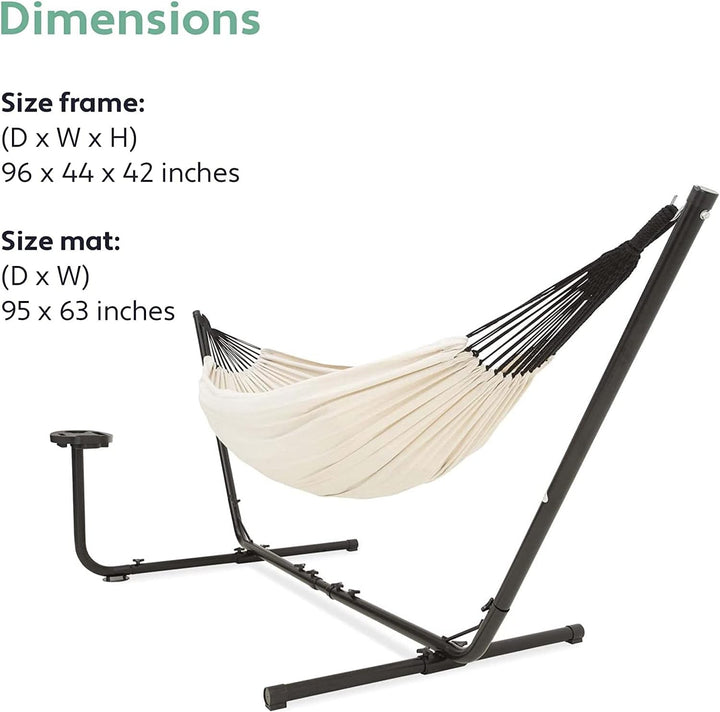 Vita5 Hängematte mit Gestell, Hängematten Outdoor 2 Personen mit Tragetasche, für Garten Pool, Balko