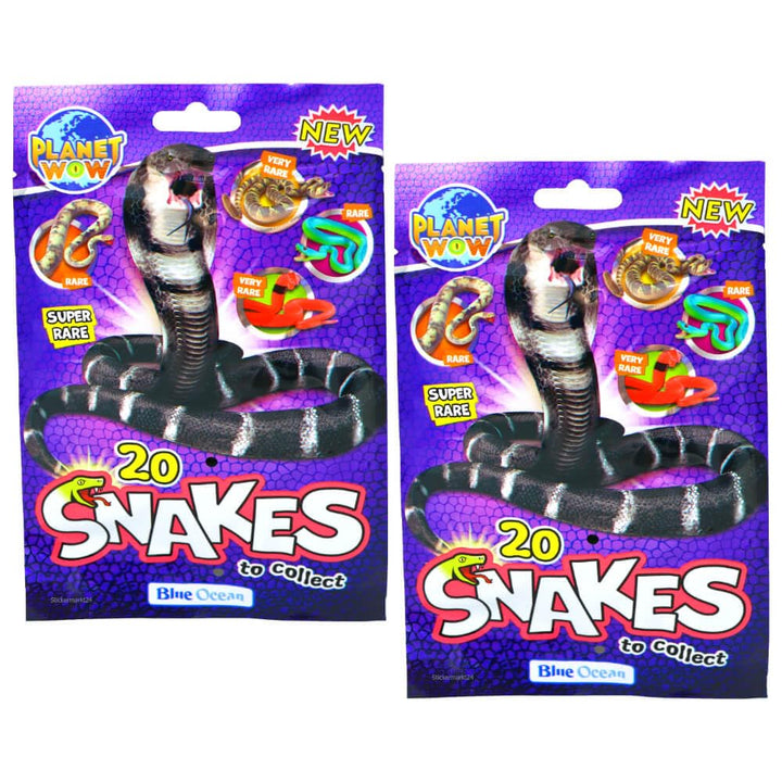 Generisch Blue Ocean Snakes Sammelfiguren 2024 - Planet Wow Farbwechsel Schlange Figur - 2 Tüten
