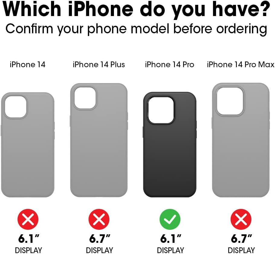 OtterBox Symmetry+ transparente Hülle für iPhone 14 Pro für MagSafe, stossfest, sturzsicher, schütze