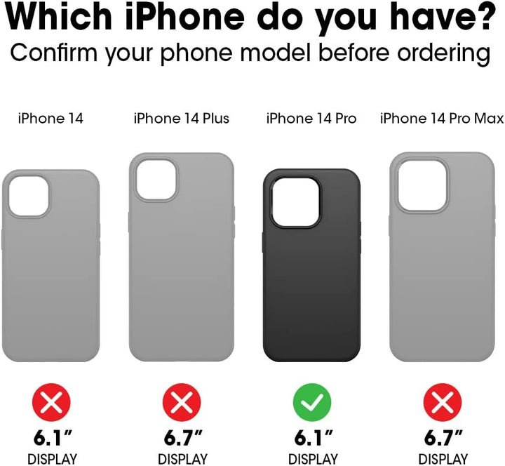 OtterBox Symmetry+ transparente Hülle für iPhone 14 Pro für MagSafe, stossfest, sturzsicher, schütze