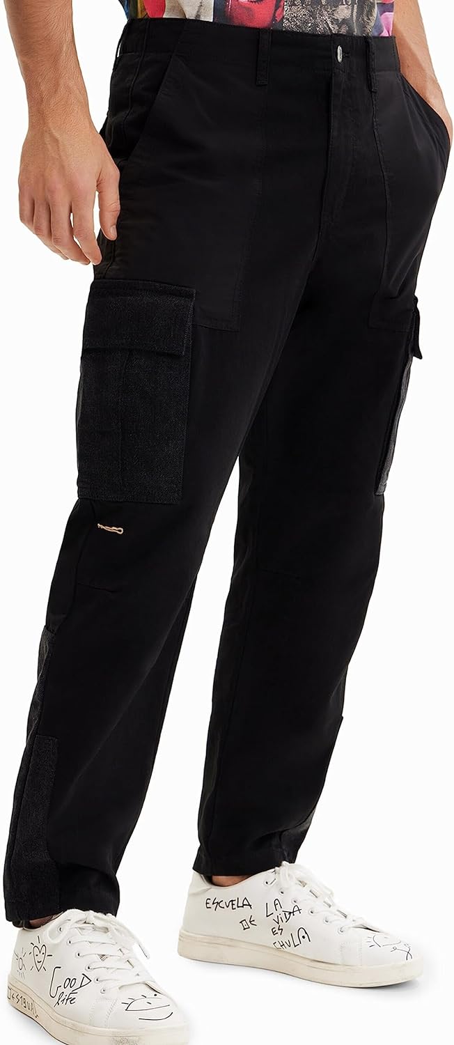 Desigual Herren Pant_Emilio 28 Schwarz, 28 Schwarz