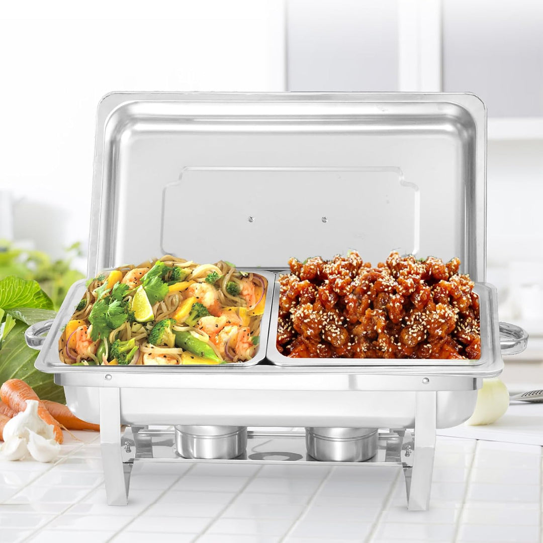 Chafing Dish Profi Set Toulouse, Edelstahl Warmhaltebehälter, Speisewärmer, Rechaud, Chafing Dishes