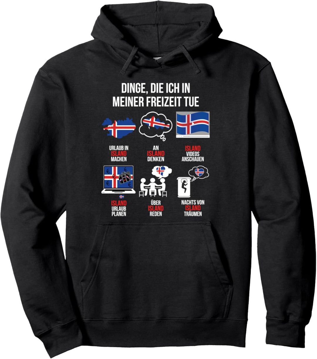 ISLAND Spruch | Lustiger Spruch Freizeit ISLAND ICELAND Pullover Hoodie