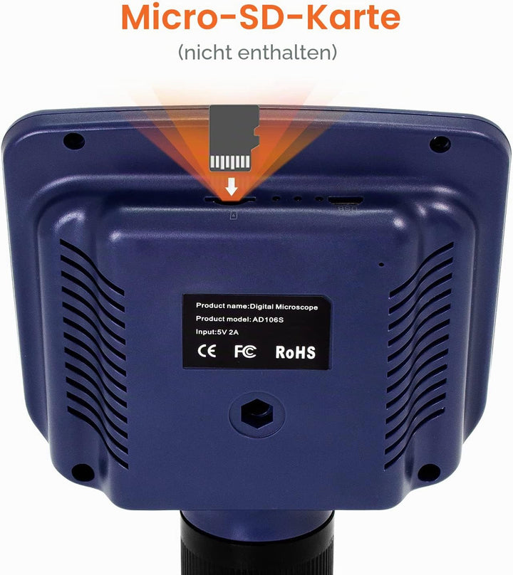 Andonstar AD106S USB-Digitalmikroskop, 10,9 cm Bildschirm-Mikroskop zum Löten/PCB/Uhr/Telefon-Repara