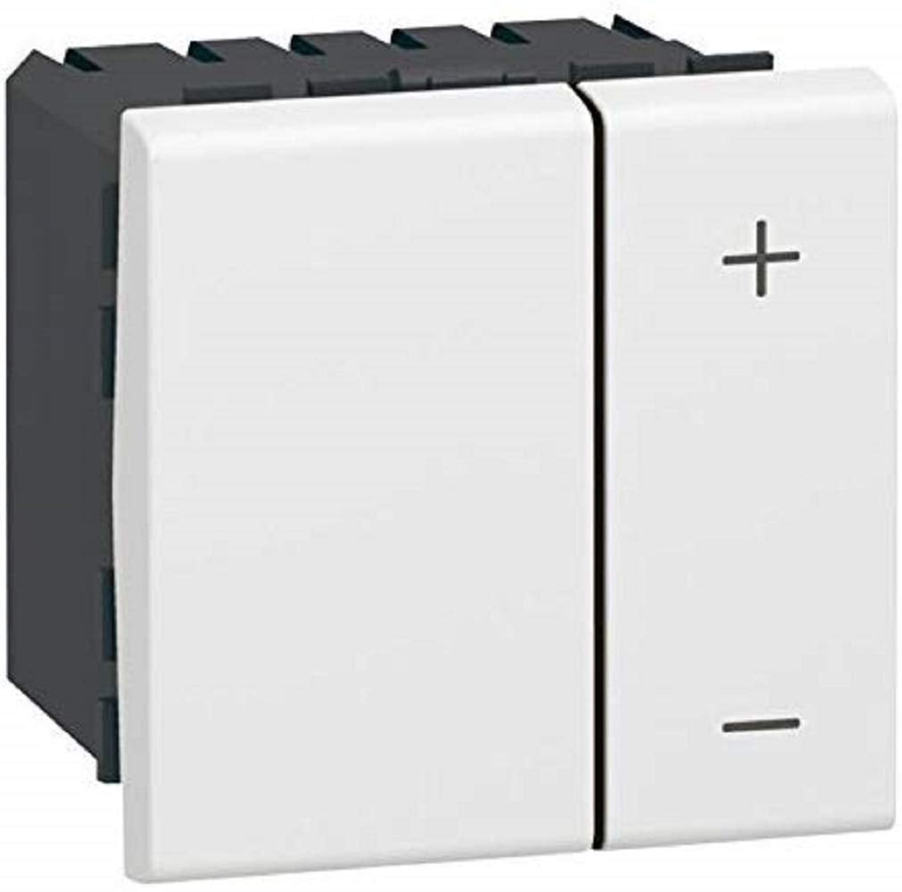 Legrand - Mosaic Dimmschalter, 600 W, 2 Module, Weiss