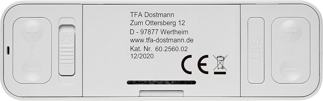 TFA Dostmann Funk-Wecker Twist, 60.2560.02, einstellbare Snooze-Dauer, umdrehbares Display, modern,