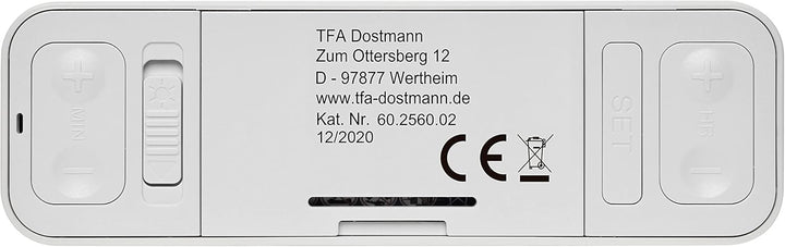 TFA Dostmann Funk-Wecker Twist, 60.2560.02, einstellbare Snooze-Dauer, umdrehbares Display, modern,