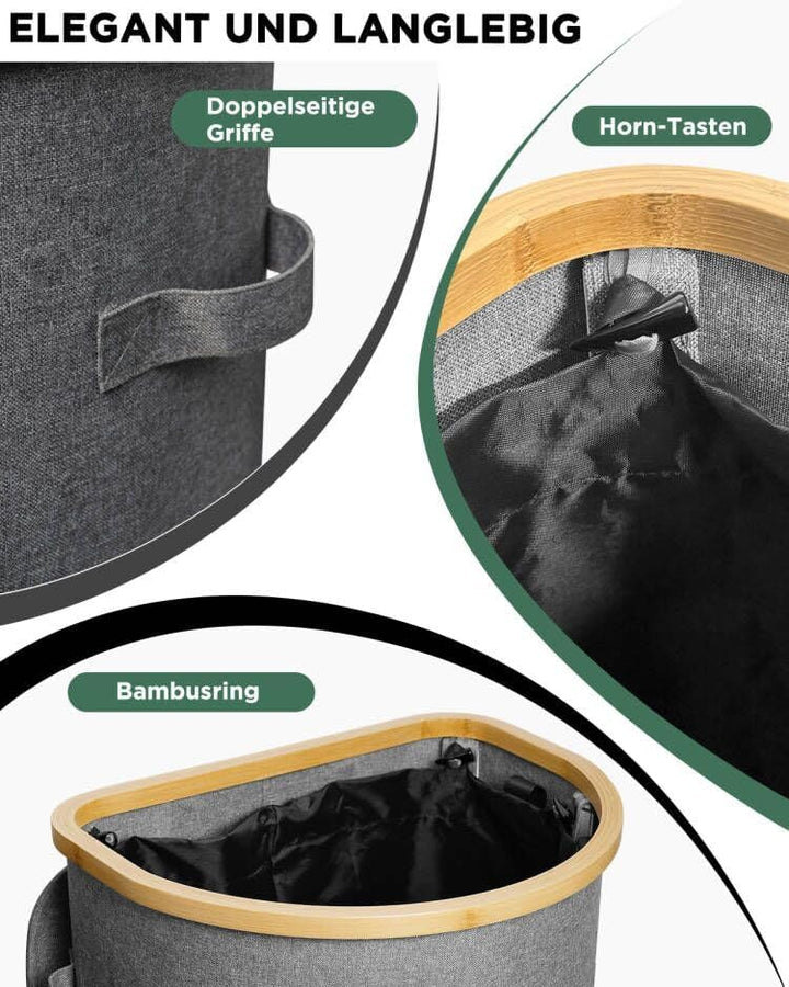 SOUTHGATE 2er Pack Pfandflaschen Sammelbehälter mit Deckel, 200L Pfandbehälter 2 Fächer, Leergut & A