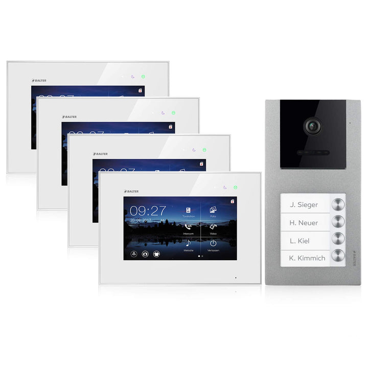 Balter EVO Video Türsprechanlage ? Touchscreen 7 Zoll Monitor ? Smartphone App ? 2-Draht Bus ? Aufpu