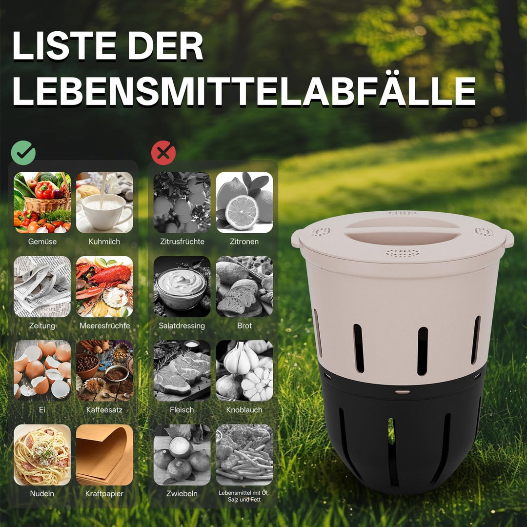 12,5 L Unterirdischer Wurmkomposter – 4er Pack Beetkomposter für Garten | Geruchsarme Belüftung, tie
