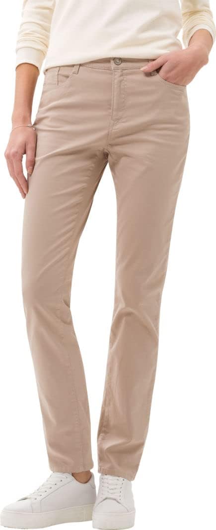 BRAX Damen Style Carola Five-Pocket Wertigem Baumwollsatin Hose 27W / 32L Toffee, 27W / 32L Toffee