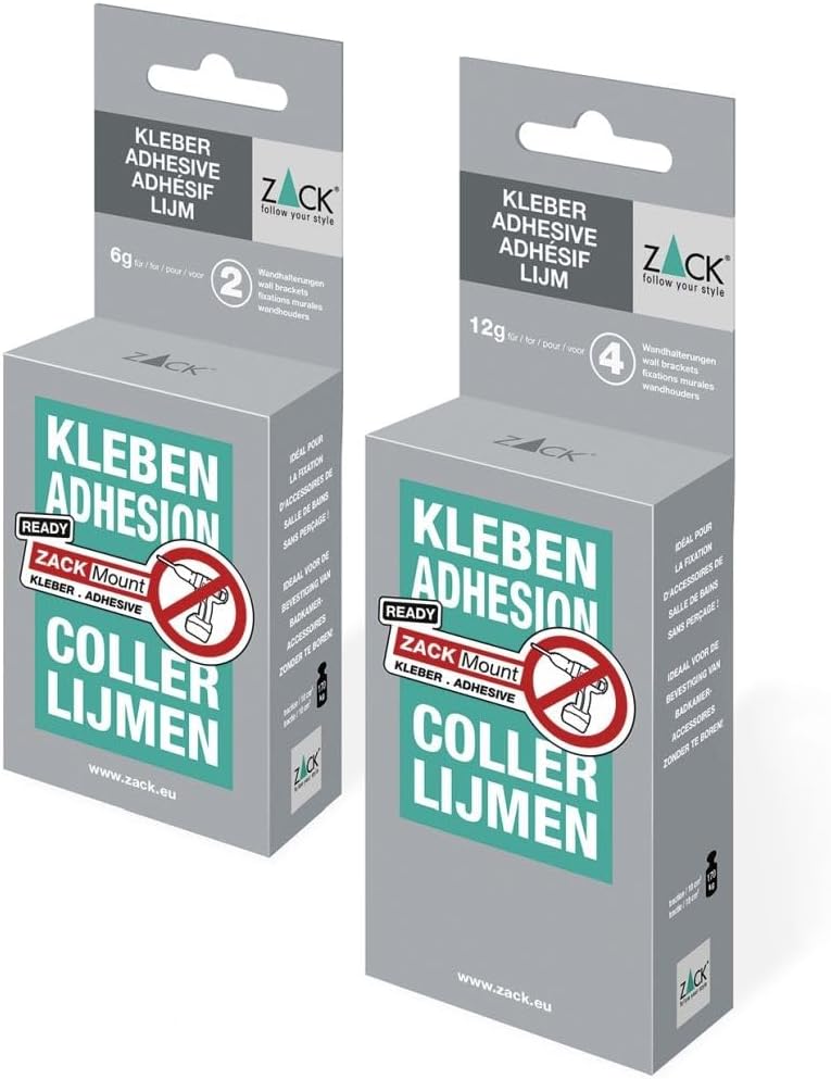 Zack Linea Edelstahl matt ++ Badaccessoires komplette Serie zur Auswahl (Kleber 13 g für 4 Montagepl